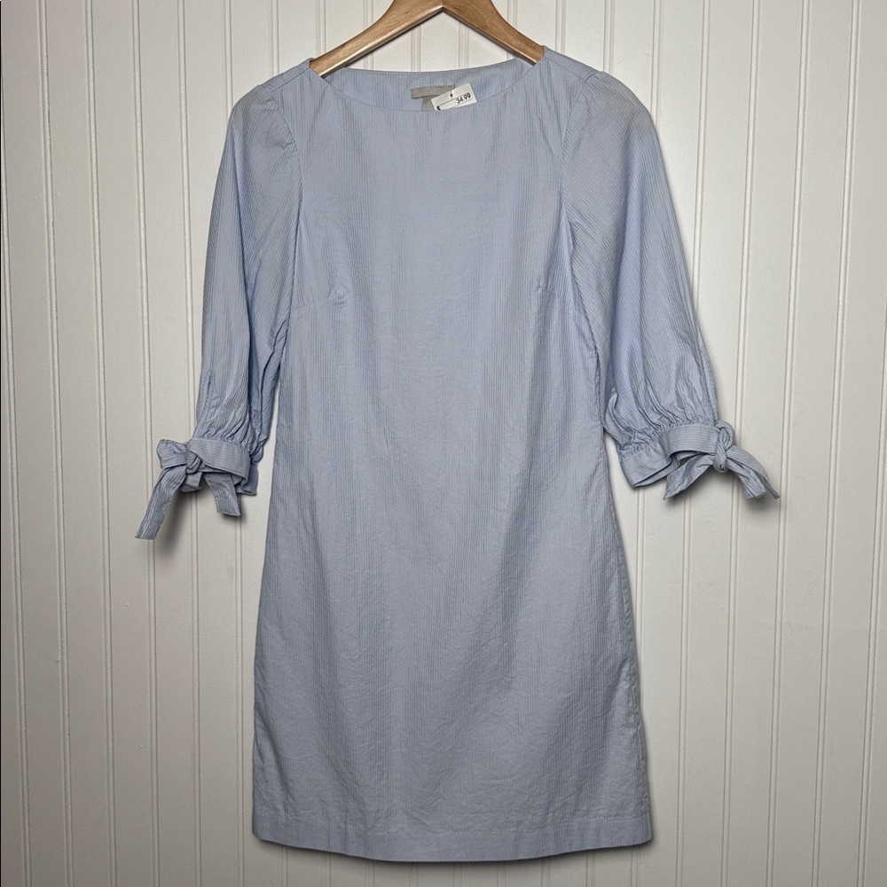 New H&M Light Blue Dress with Bow Sleeves